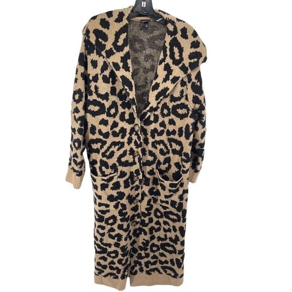 Torrid Womens Cardigan Sweater Longline Acrylic Stretch Sweater Brown Black 2 2X - Picture 1 of 13